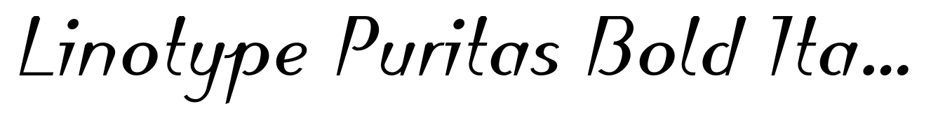 Linotype Puritas Bold Italic